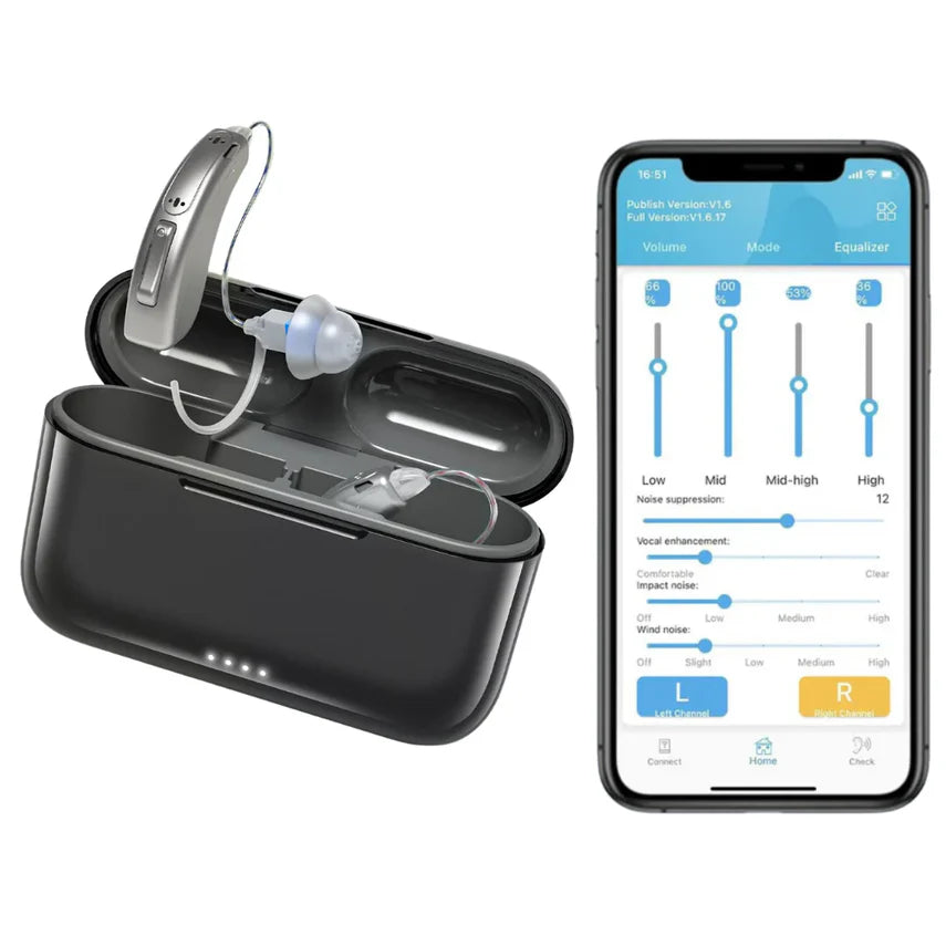 Smart, Self-Fitting Bluetooth Hearing Aids (App Controlled)